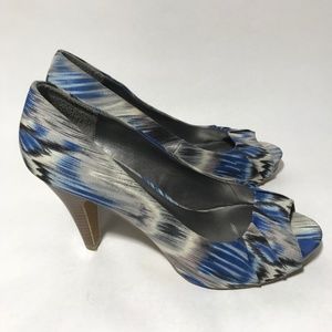 Madden Girl Blue/Grey Peeptoe Heels